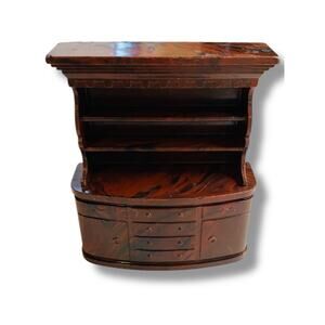 1960s Superior Dollhouse Miniature Hutch China Cabinet 3.5"